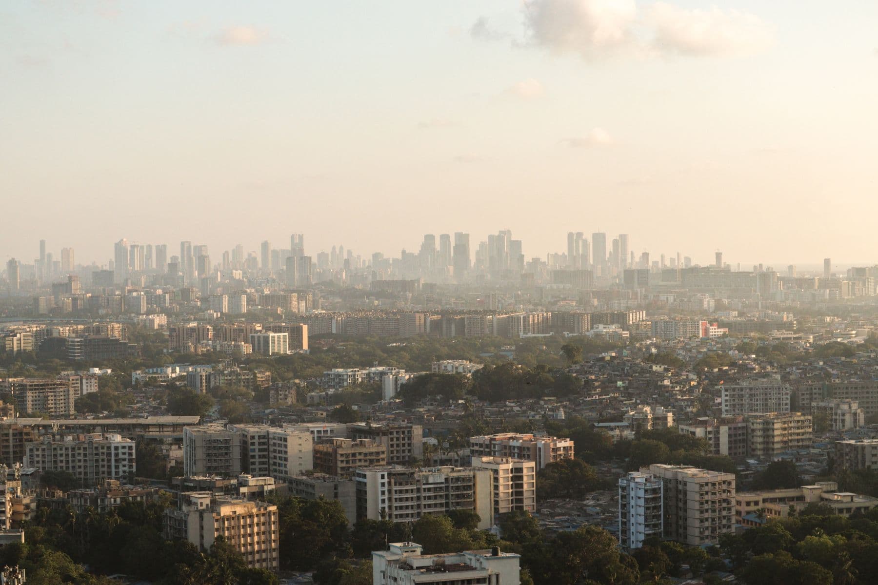 Mumbai coastline and business districts